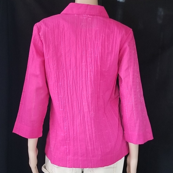 STUDIO WORKS Bright PINK 👚 button Shirt & Tank 💟 - Picture 4 of 8